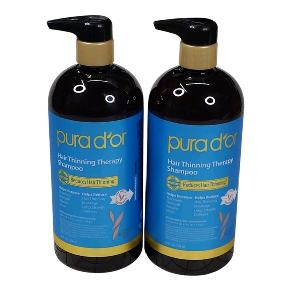PURA D'OR Dor 2x LAVENDER VANILLA Hair Thinning Therapy Shampoo  JUMBO sz 24 oz - Picture 7 of 7